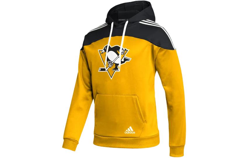 adidas Yellow Hoodie with Animal Print Logo Design HM3026