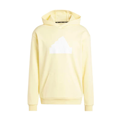 adidas Yellow Logo Hoodie - Relaxed Fit Long Sleeve IW8585