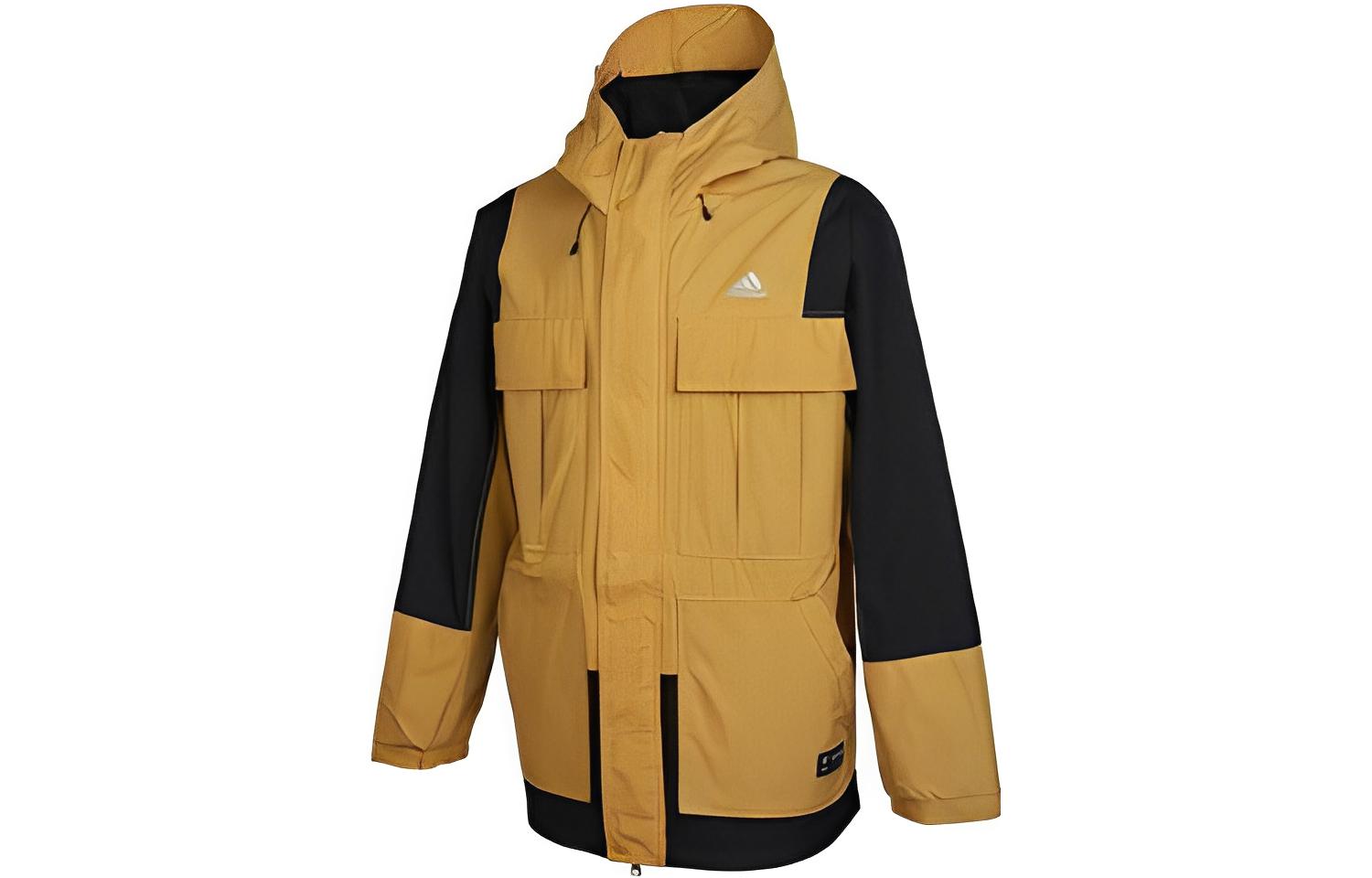 adidas Yellow Logo Print Patchwork Zip-Up Jacket HM2708
