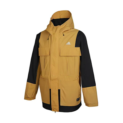 adidas Yellow Logo Print Patchwork Zip-Up Jacket HM2708