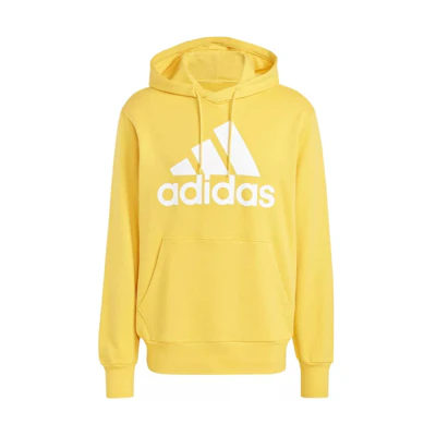 adidas Yellow Logo Print Pullover Hoodie Casual Sweatshirt IC9834