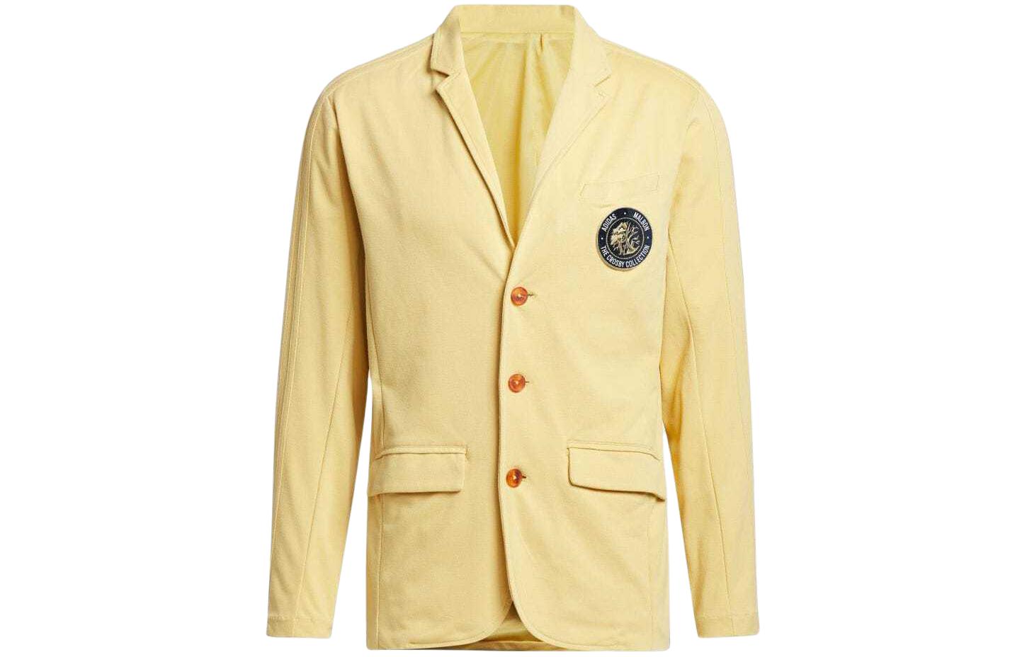 adidas Yellow Single-Breasted Long-Sleeve Blazer with Logo IP9224