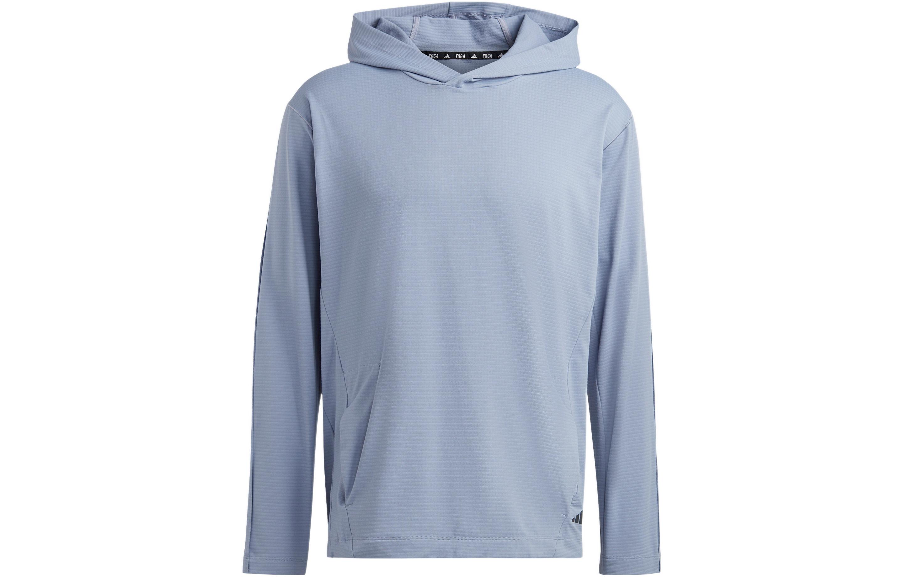 adidas Yoga Graphic Training Hoodie Blue Logo Print Sweatshirt IB8969