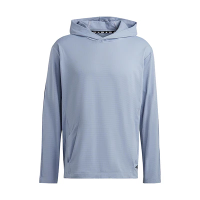 adidas Yoga Graphic Training Hoodie Blue Logo Print Sweatshirt IB8969