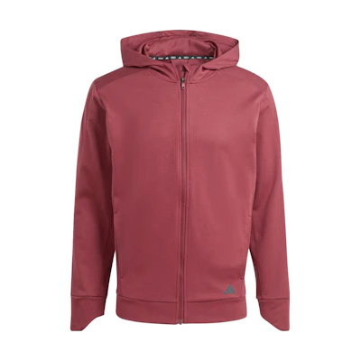 adidas Yoga Training Full-Zip Hoodie Solid Logo Shadow Red IB3485