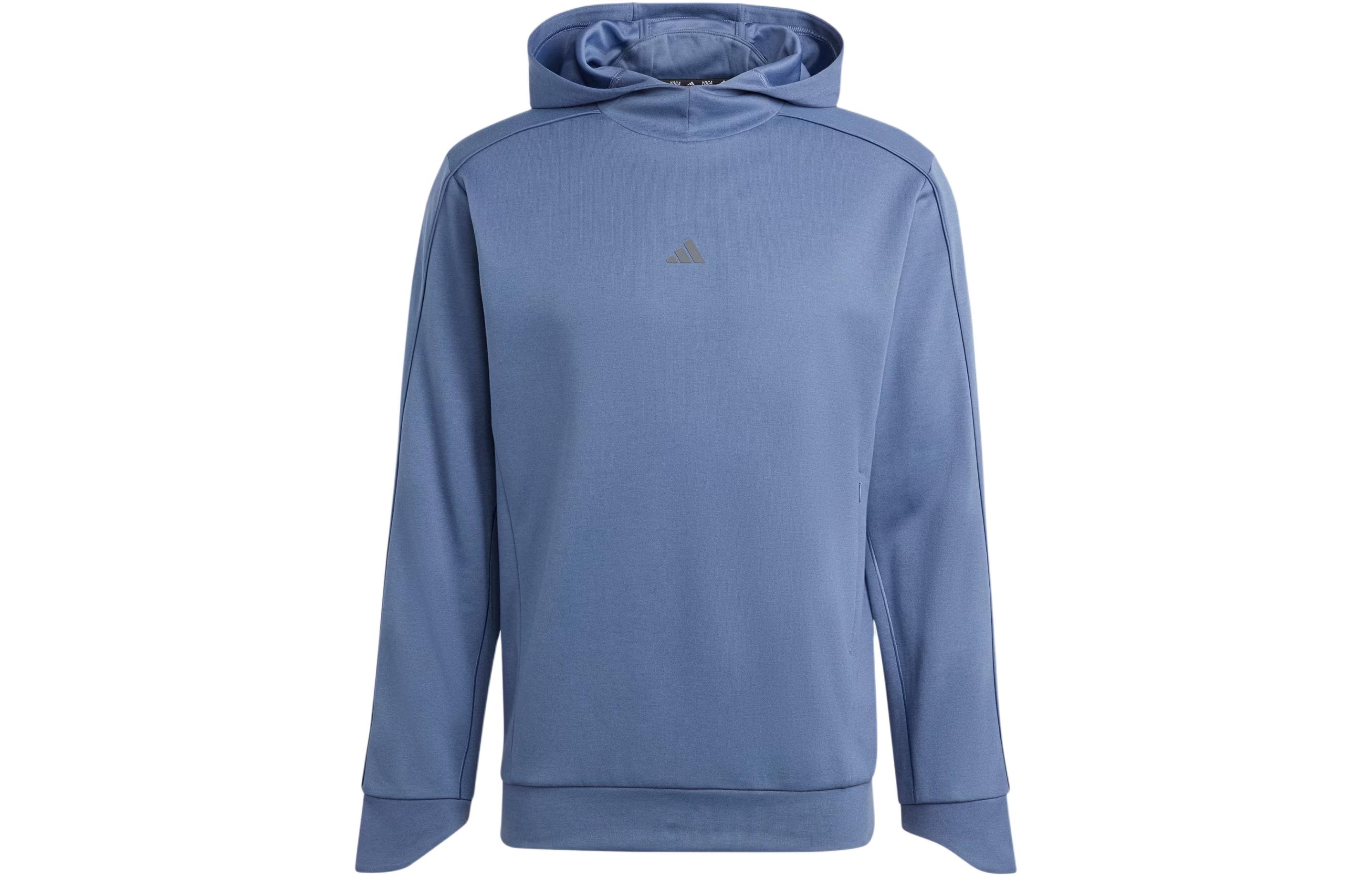 adidas Yoga Training Hooded Sweatshirt Ink Blue with Back Letter Print IR9528