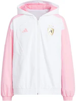 adidas Youth Water-Resistant Stripe Hoodie Jacket White Casual Durable JN1732 adidas Youth Water-Resistant Stripe Hoodie Jacket White Casual Durable JN1732