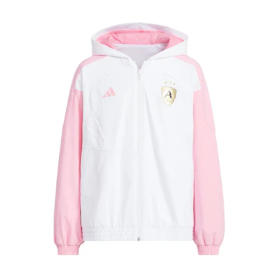 adidas Youth Water-Resistant Stripe Hoodie Jacket White Casual Durable JN1732