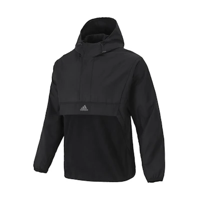 adidas YY Sports Black Hoodie Jacket with Three-Stripes Print Logo H39244