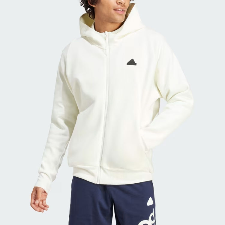 Lookbook アディダス ZNE プレミアム フルジップ フーディ トラックジャケット オフホワイト IR5208