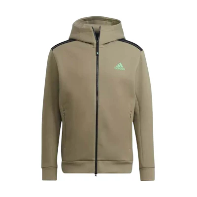 adidas Zhen Healing Series Green Logo Print Hooded Jacket for Men H39842