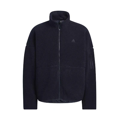 adidas Zip-Up High Collar Jacket Legend Ink Blue with Logo Print HP1422