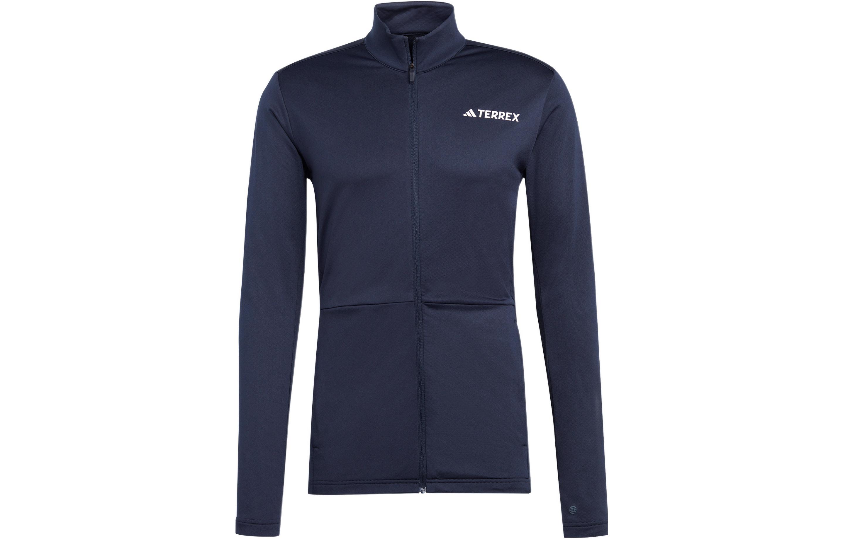 adidas Zip-Up Slim Fit Sports Jacket in Legend Ink Blue HN5473