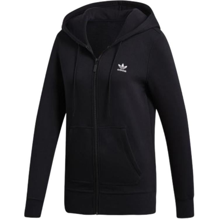 adidas ZIP Logo Soft Warm Long-Sleeve Jacket Unisex - Black DU9608