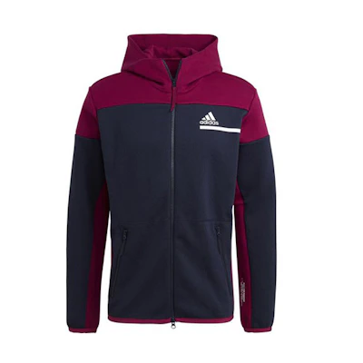 adidas ZNE Colorblock Loose Fit Hoodie Jacket Legend Ink Blue GM6535