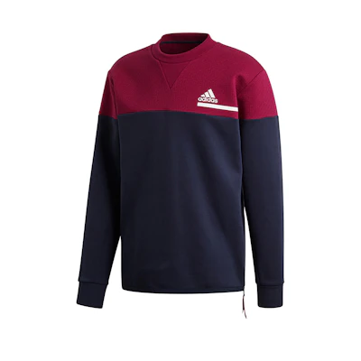 adidas ZNE Crew Sweatshirt Blue Patchwork Pullover Sportswear GM6540