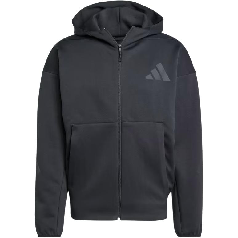 adidas ZNE Full-Zip Hooded Track Jacket Black - Lightweight & Breathable JE7538