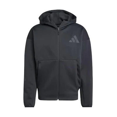 adidas ZNE Full-Zip Hooded Track Jacket Black - Lightweight & Breathable JE7538