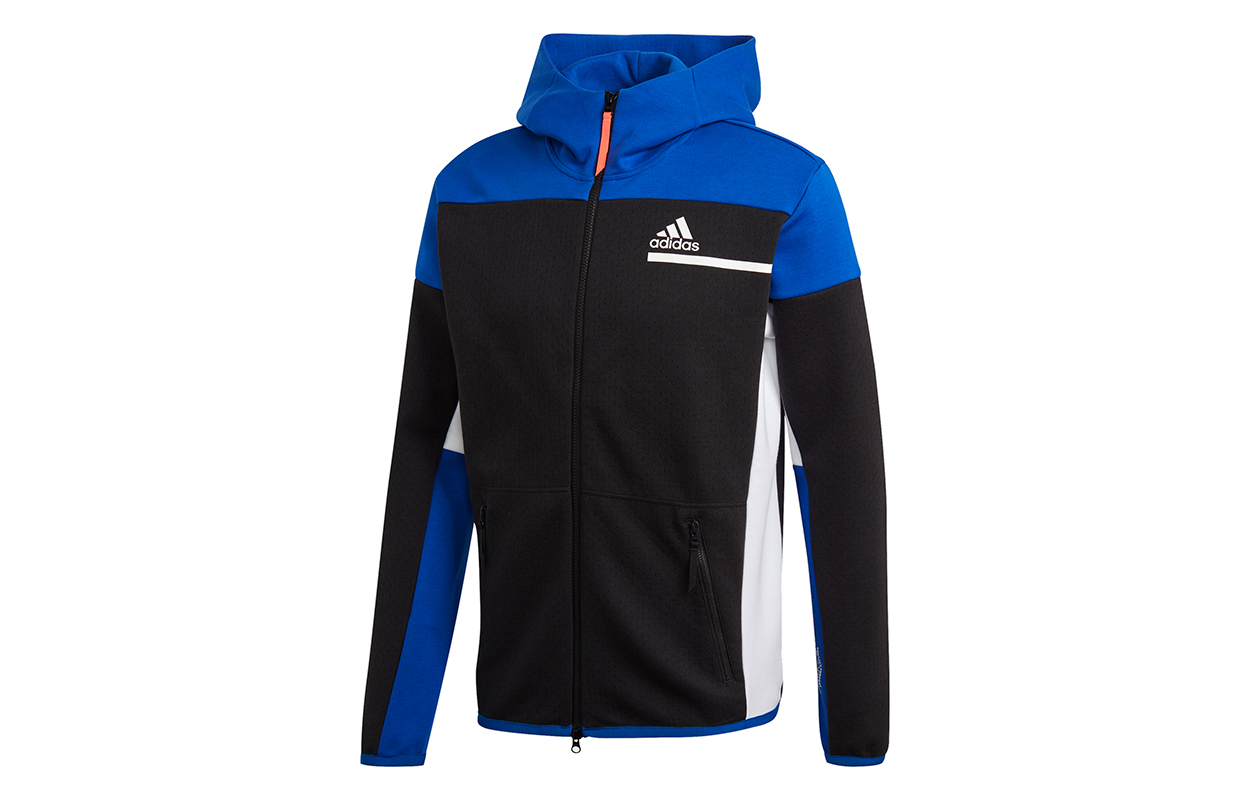 adidas ZNE FZ Colorblock Hoodie Black Casual Sports Jacket GM6532