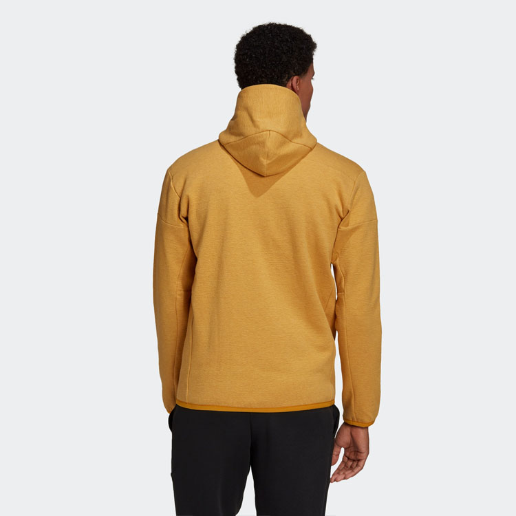 Details for adidas ZNE FZ M Winter Gold Fleece-Lined Hooded Jacket GU2078