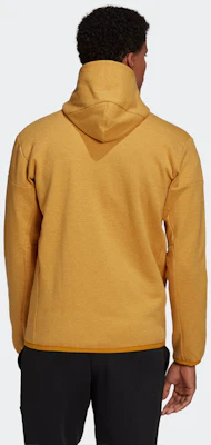 adidas ZNE FZ M Winter Gold Fleece-Lined Hooded Jacket GU2078 Details for adidas ZNE FZ M Winter Gold Fleece-Lined Hooded Jacket GU2078