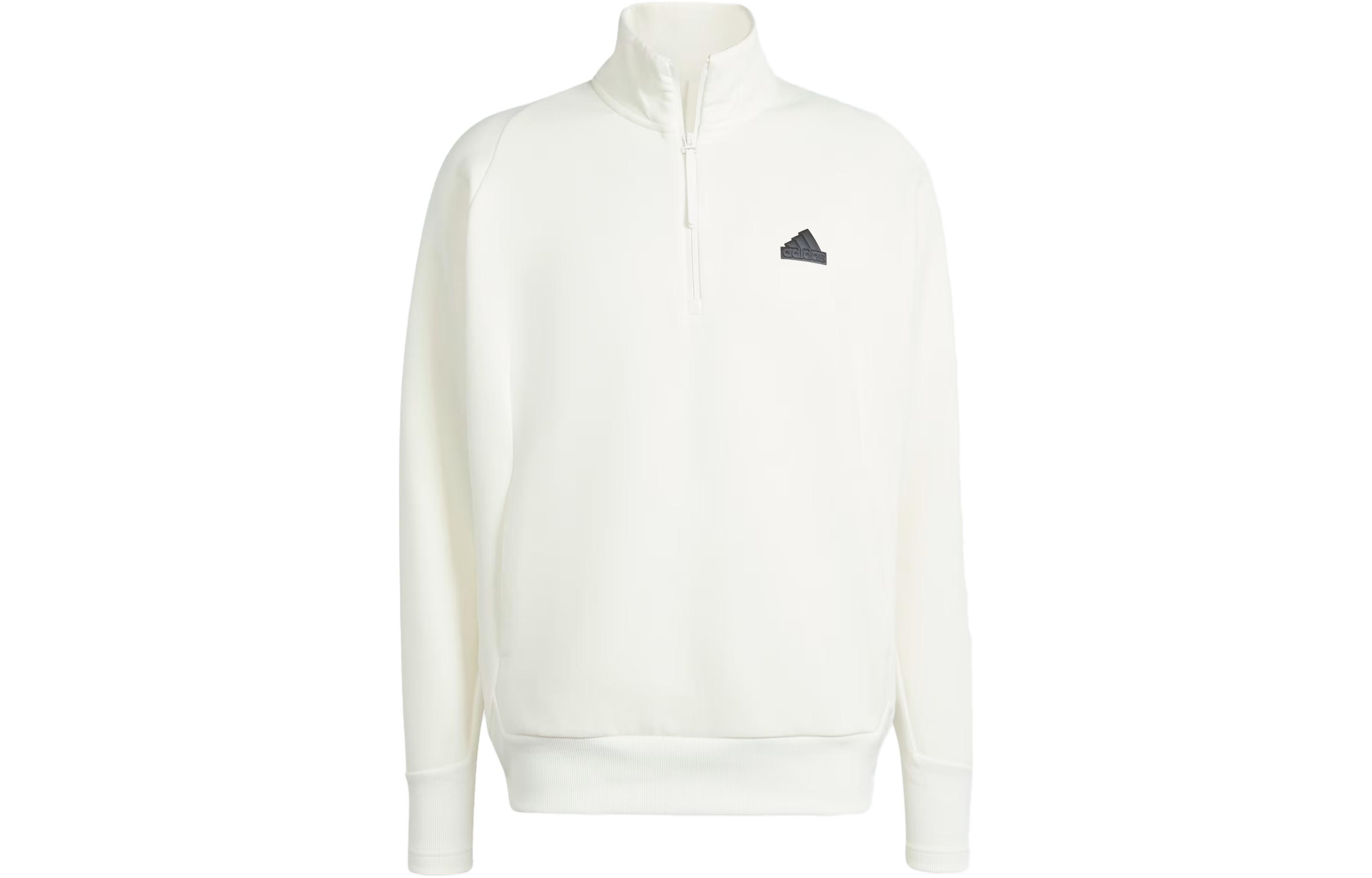 adidas ZNE Half-Zip Sweatshirt White Long-Sleeve Pullover IN1850