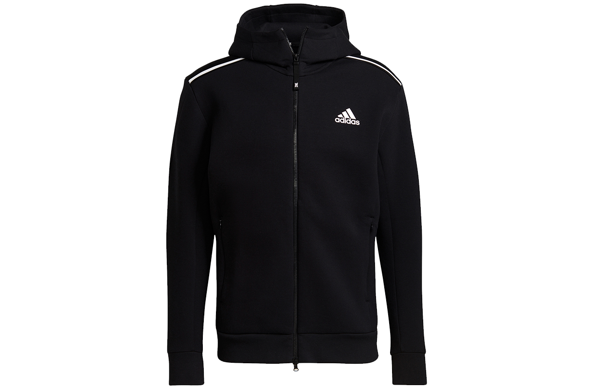 adidas ZNE Hood Logo Print Quick-Dry Jacket Black GT9780
