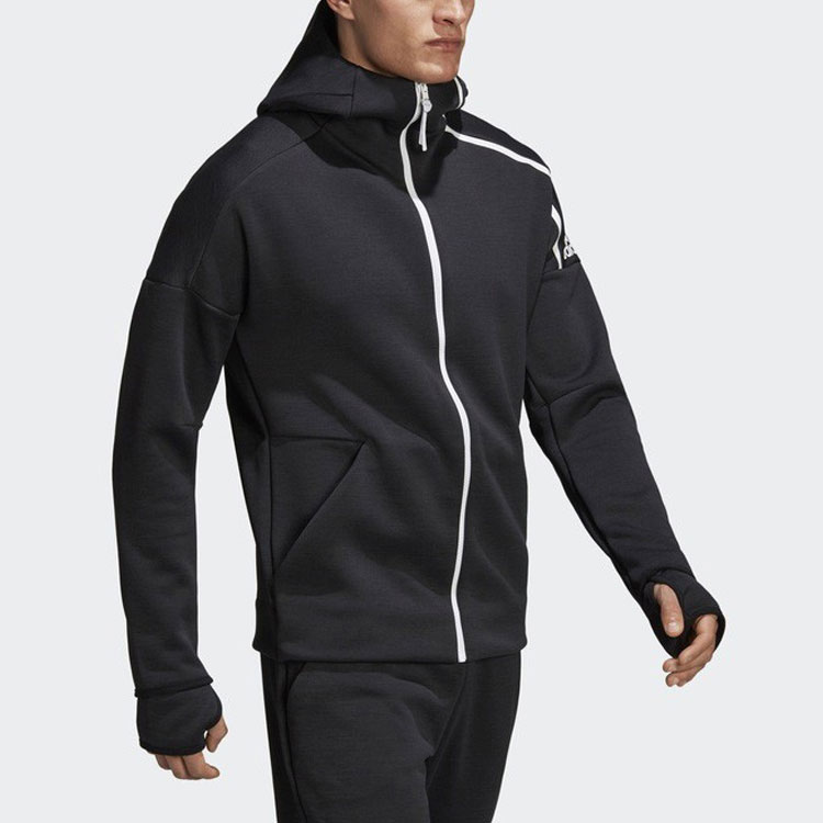 Sizing adidas ZNE Hoodie 3 0 Black Slim-Fit Casual Sports Jacket DM5543