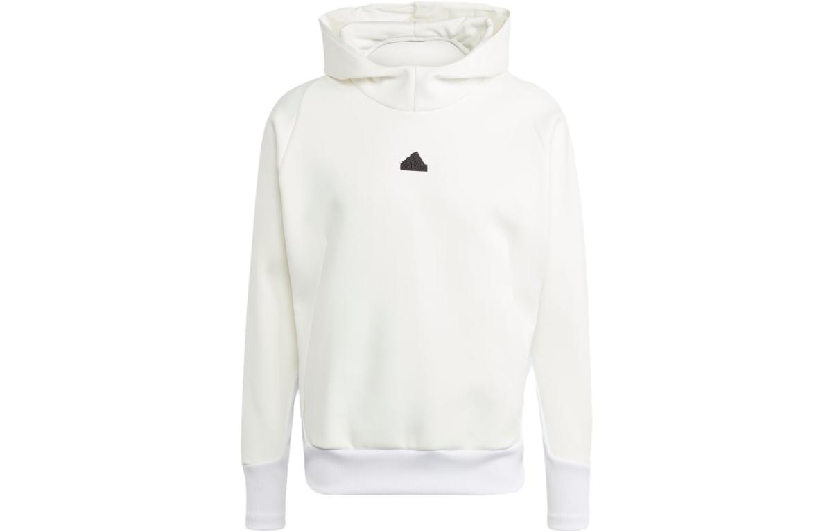 adidas ZNE Made To Be Remade Hoodie White Logo Print Long Sleeve IJ6151