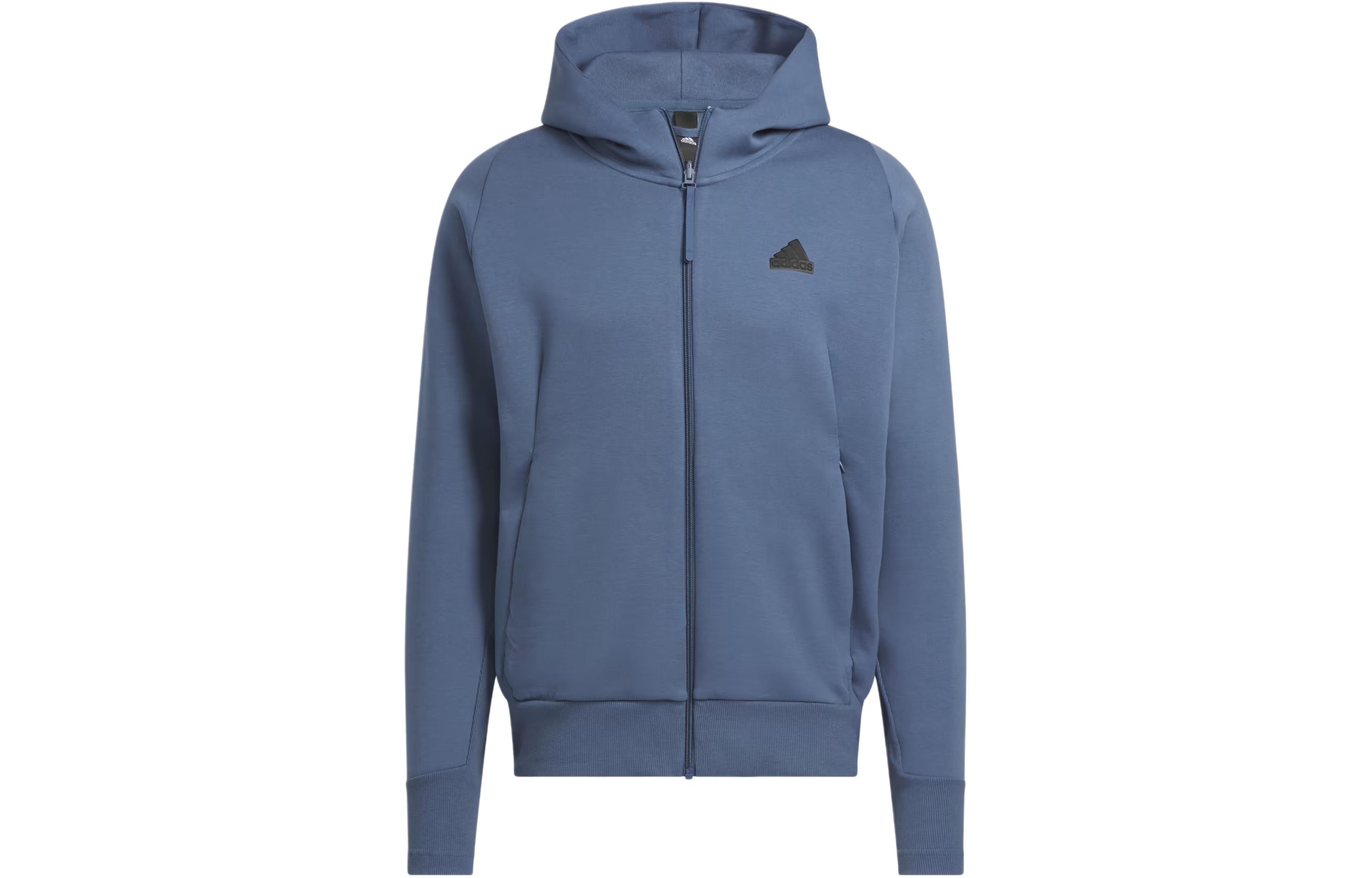 adidas ZNE Premium Full-Zip Hooded Track Jacket Navy Blue Jacket IR5226