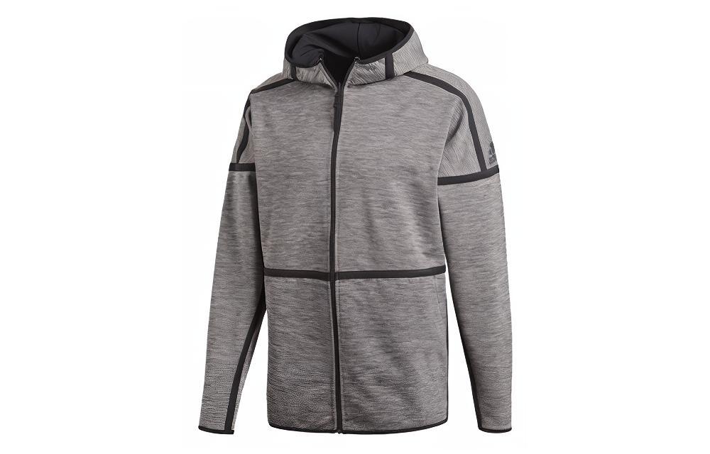 adidas ZNE Series Sports Hooded Woven Jacket Grey/Black CG0248