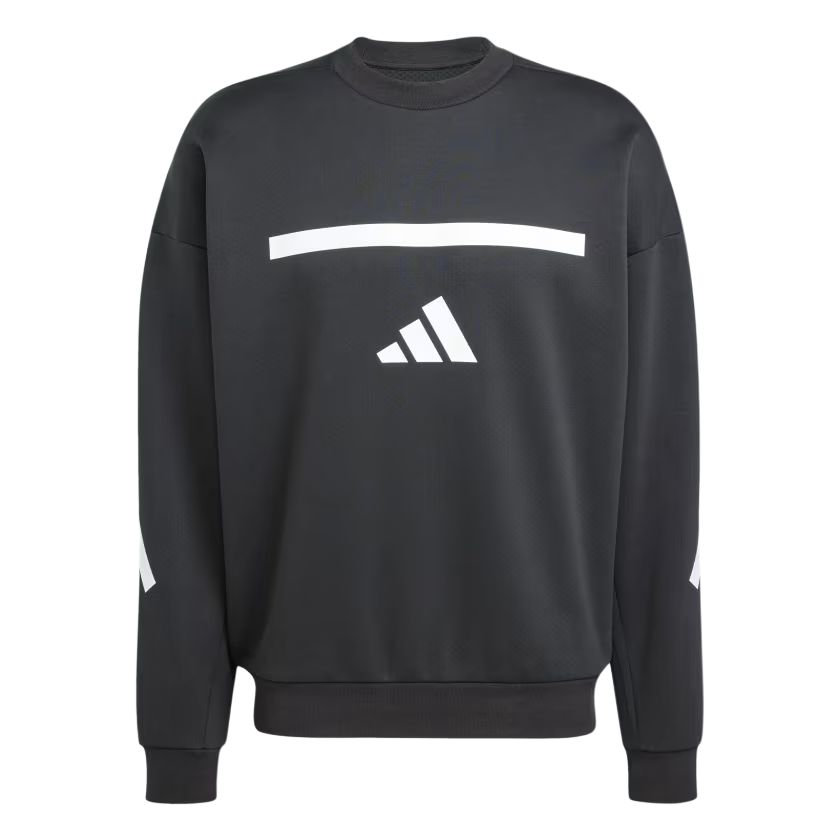 adidas ZNE Sportswear Pullover Long-Sleeve Sweatshirt Black/White JD5982