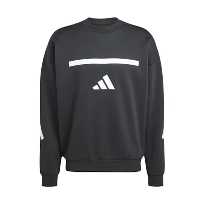 adidas ZNE Sportswear Pullover Long-Sleeve Sweatshirt Black/White JD5982