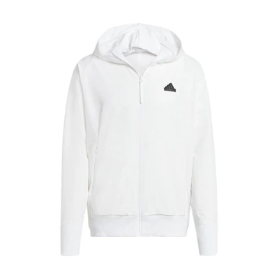 adidas ZNE Woven Full-Zip Hooded Jacket White Long-Sleeve Track Top IN1843