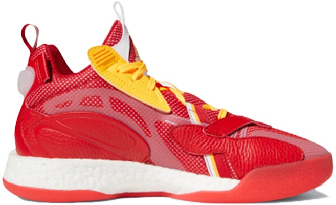 adidas ZoneBoost 中筒 復古籃球鞋 男款 紅黃 Order adidas ZoneBoost 中筒 復古籃球鞋 男款 紅黃