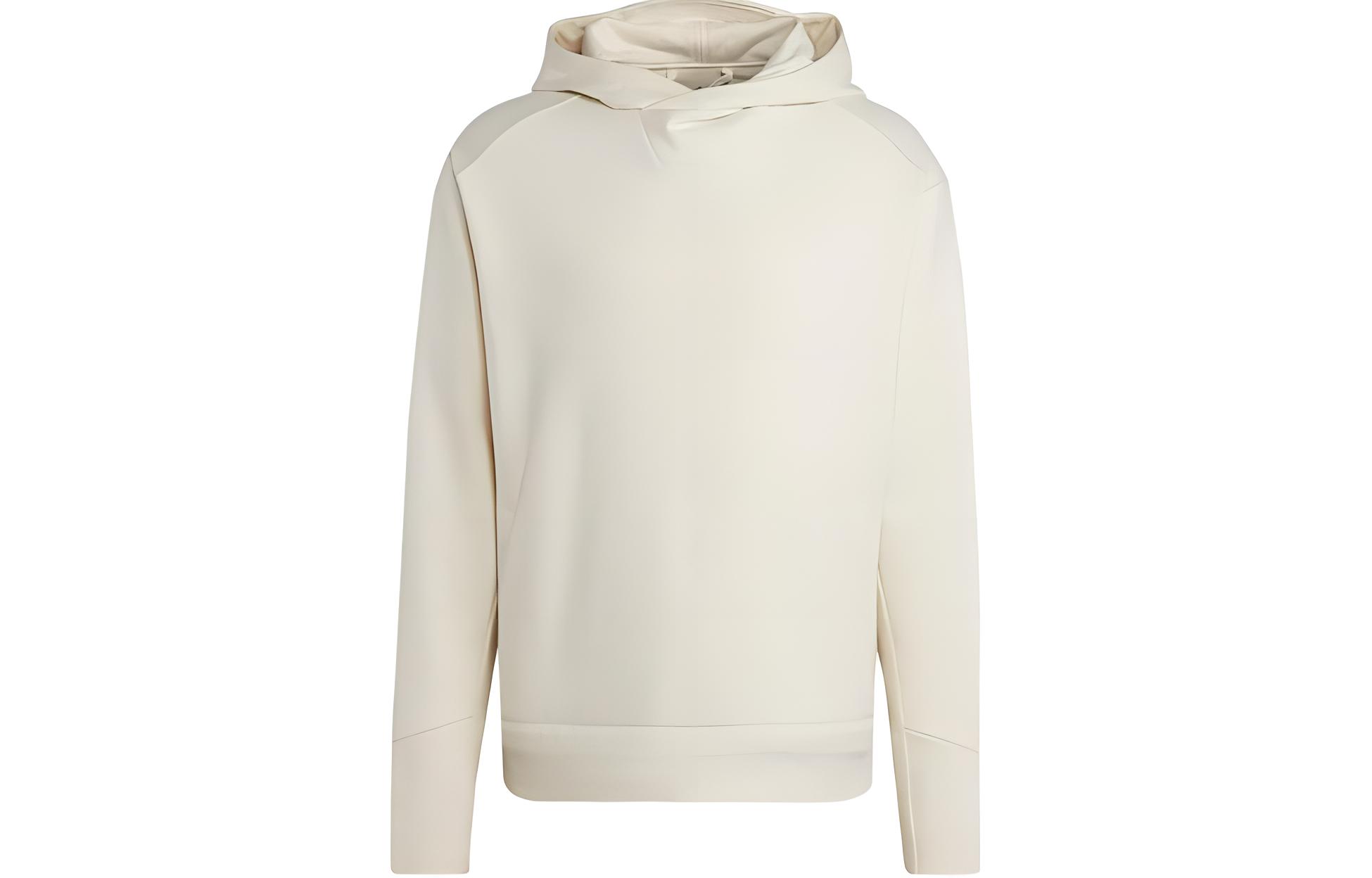 adidas Zoran Casual White Hoodie Unisex Long-Sleeve Pullover HR3507