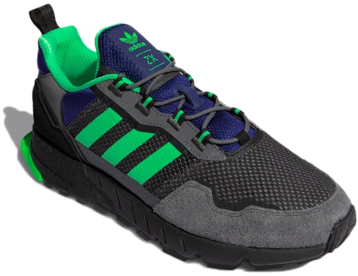 adidas ZX 1K Boost 'Grey Screaming Green' H00430 Lookbook adidas ZX 1K Boost 'Grey Screaming Green' H00430