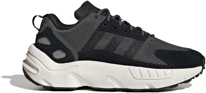 Lookbook adidas originals ZX 22 Boost 潮流舒適透氣搭配復古 減震耐磨 低筒 跑步鞋 男女配對 黑灰色