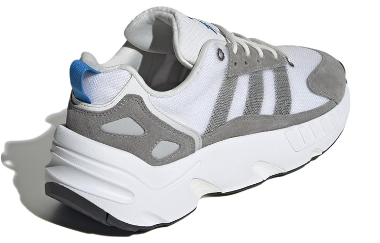 Shop adidas originals ZX 22 Boost 輕便耐磨防滑 低筒 跑步鞋 白灰