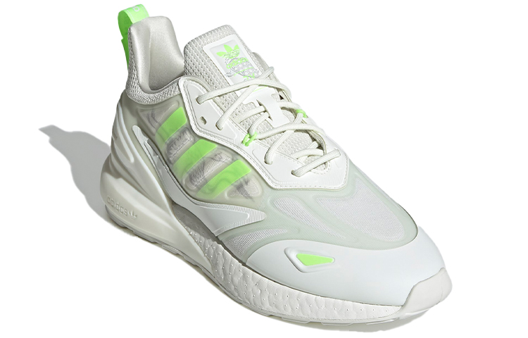Lookbook adidas originals ZX 2K Boost 2.0 減震防滑 復古運動鞋 白綠色