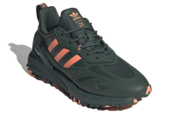 Lookbook 阿迪达斯 ZX 2K Boost 2.0 Trail 矿物绿橙光配色 GX9469