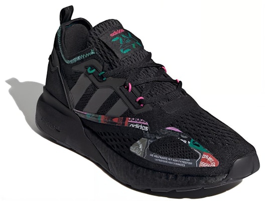 adidas ZX 2K Boost 'Hitam Hijau Terang' GX2719 Lookbook adidas ZX 2K Boost 'Hitam Hijau Terang' GX2719