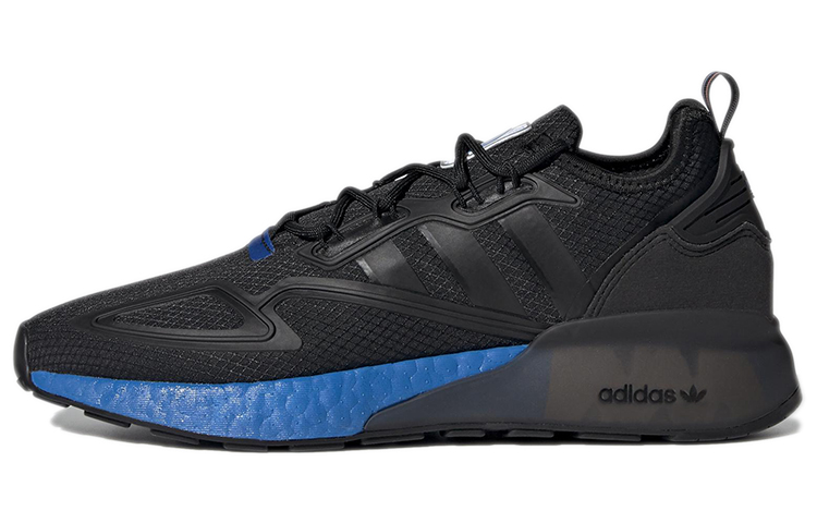 靴 Blue-k Adidas ZX 2K NASA Mens Running Shoes FX7029 Black Blue Size