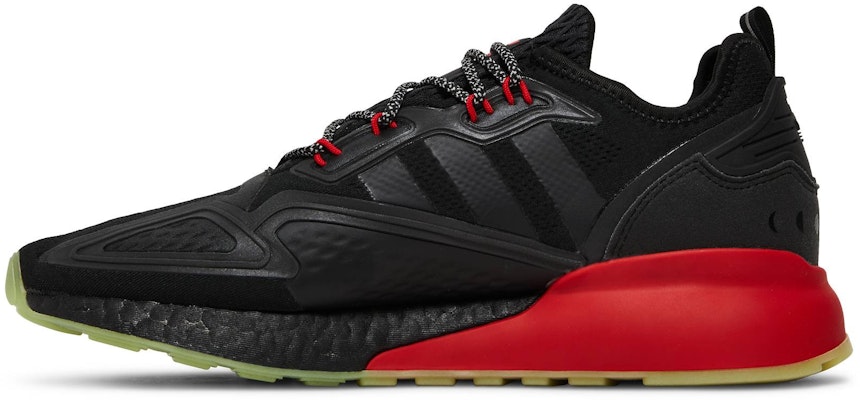 adidas Originals ZX 2K Boost 百搭舒適 潮流 耐磨防滑 低筒 生活休閒鞋 男款 黑紅 Lookbook adidas Originals ZX 2K Boost 百搭舒適 潮流 耐磨防滑 低筒 生活休閒鞋 男款 黑紅