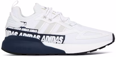 adidas ZX 2K Boost 'Bold Logo Graphic - White Navy' FX7036 adidas ZX 2K Boost 'Bold Logo Graphic - White Navy' FX7036
