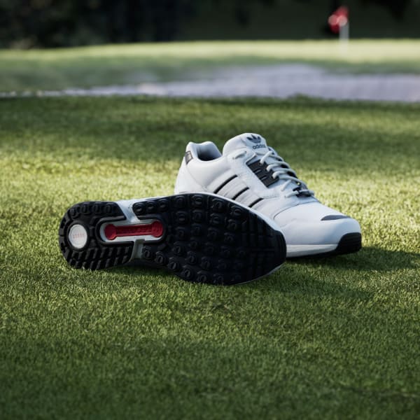 Shop adidas ZX 8000 無釘高爾夫鞋 云白/云白/核心黑 JQ3445
