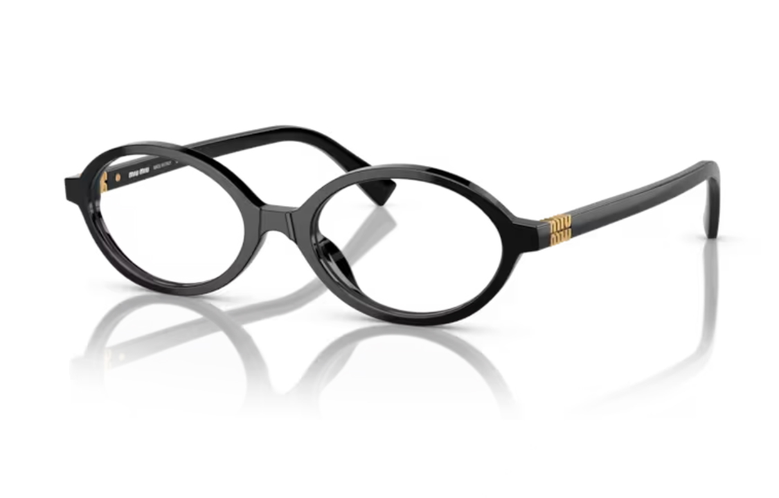 Order MIU MIU 可调节黑色椭圆醋酸镜框光学眼镜 男女情侣款 MU 01XV 1AB1O1