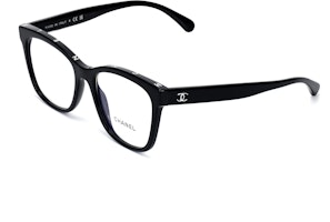 CHANEL Black Irregular Acetate Optical Glasses for Men. CH3392C50153 CHANEL Black Irregular Acetate Optical Glasses for Men. CH3392C50153