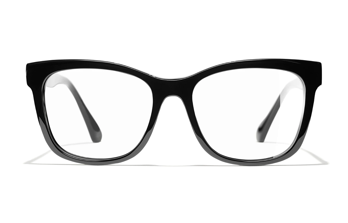 Lookbook 可调节处方CHANEL黑色不规则醋酸光学眼镜男款 CH3392C50153