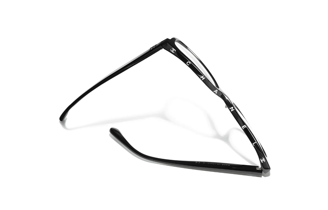 Purchase 可调节处方CHANEL黑色不规则醋酸光学眼镜男款 CH3392C50153